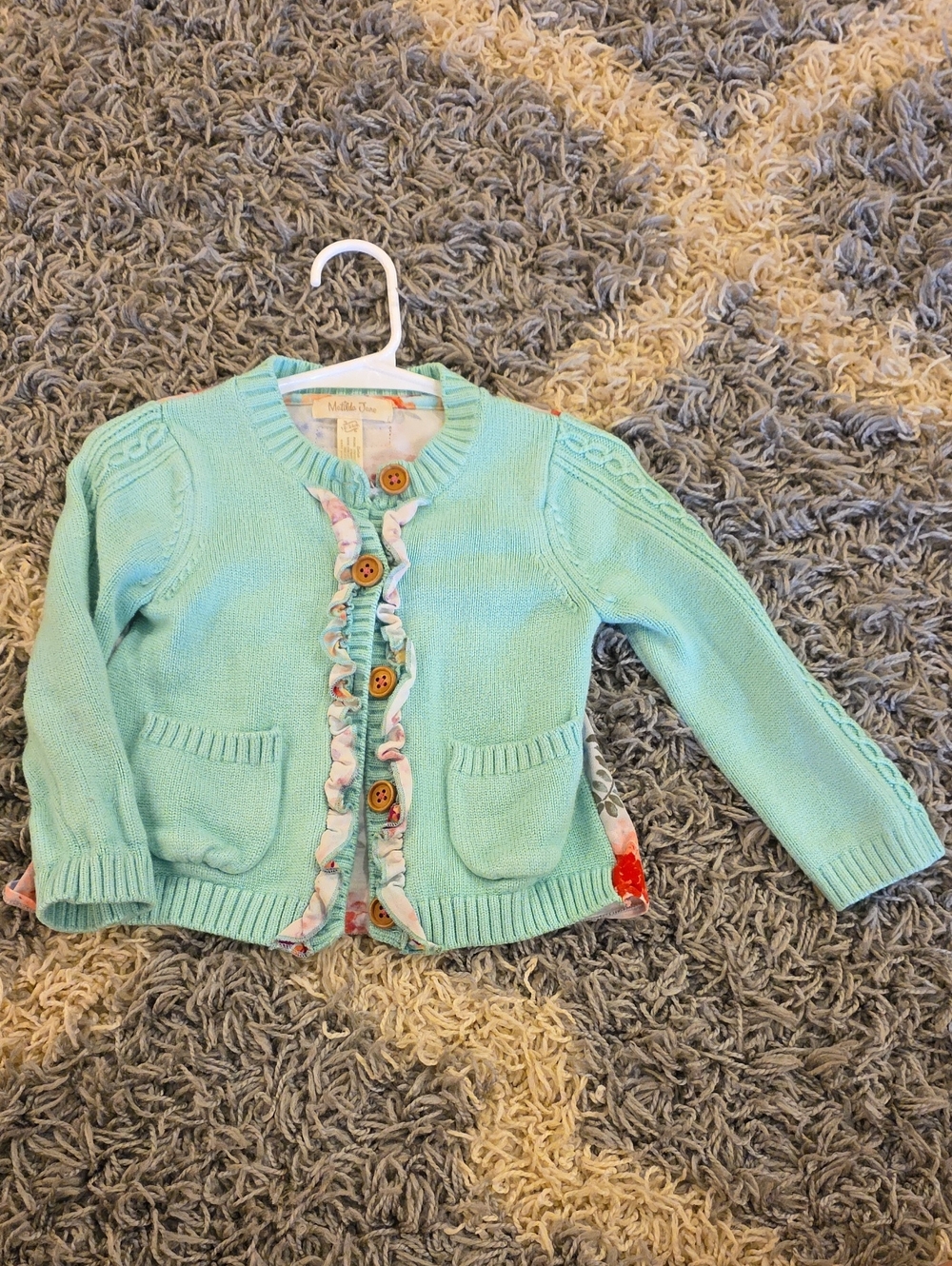 Matilda Jane Mint Green Ruffle Front Cardigan